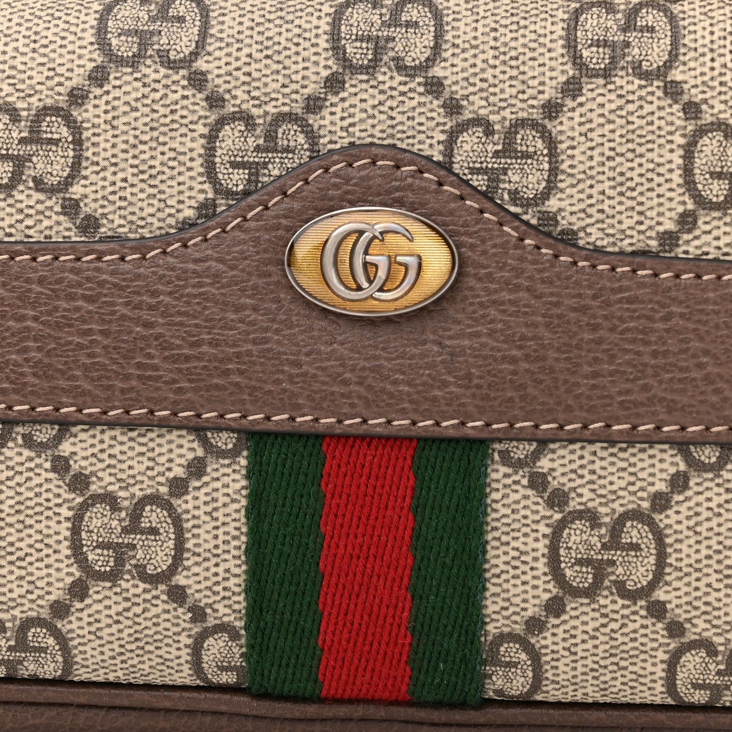 GG Supreme Monogram Web Mini Ophidia GG Bag Brown