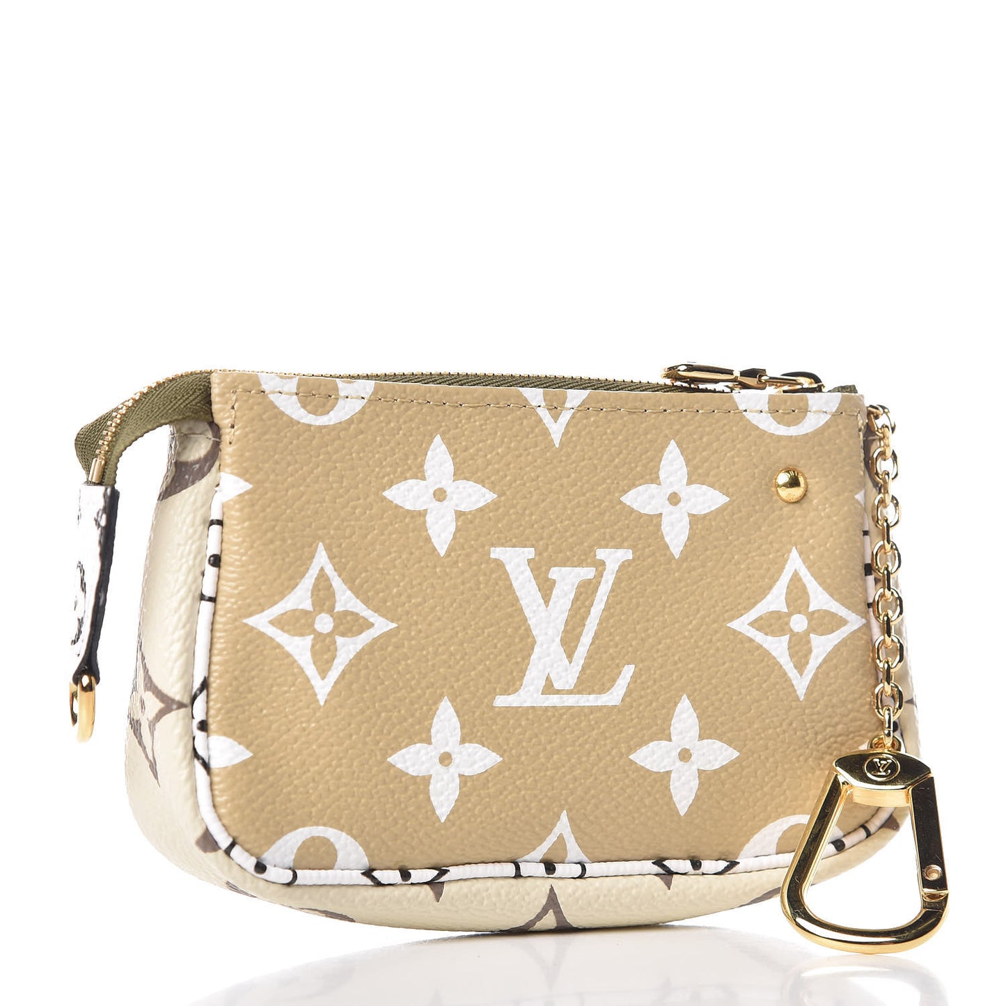 Monogram Giant Micro Pochette Accessories Kaki White