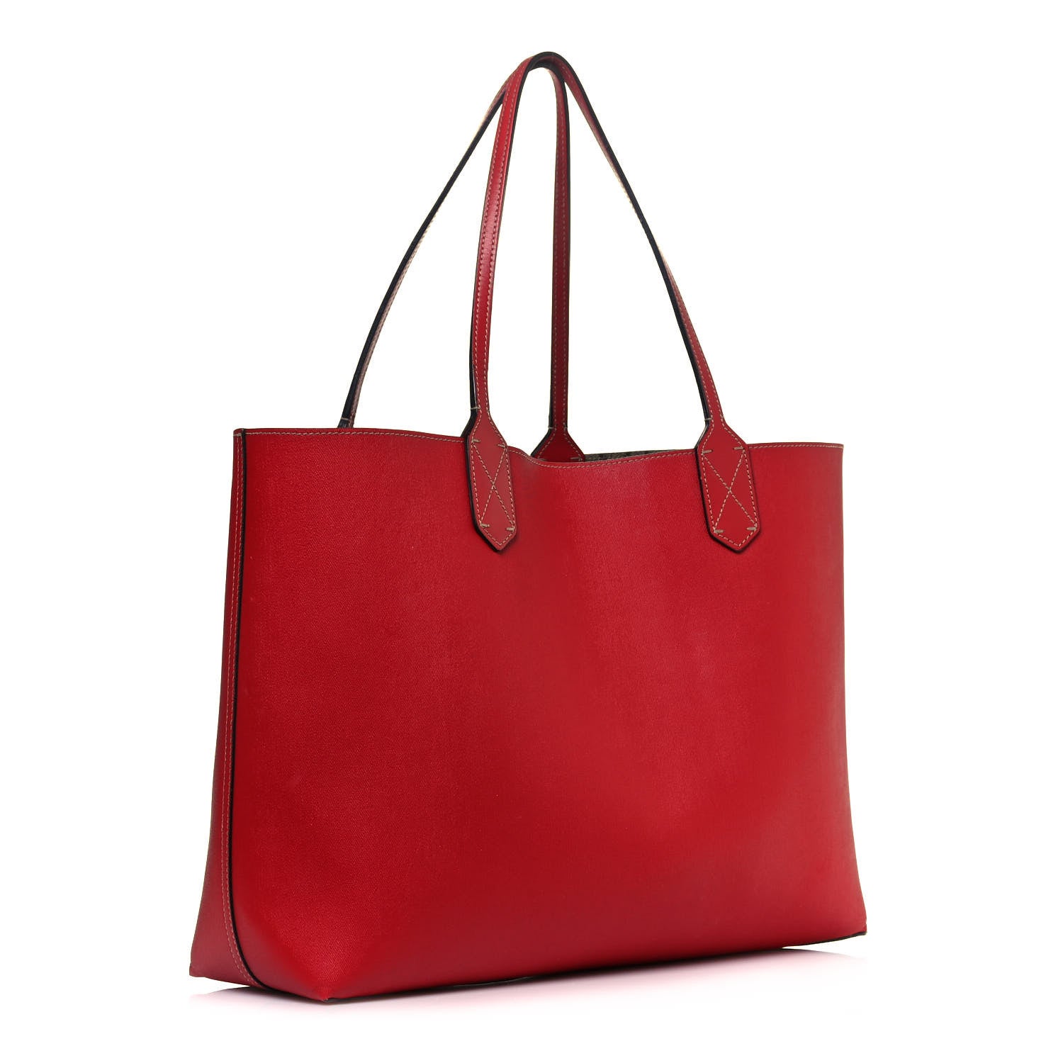 Gucci GG Supreme Medium Reversible Tote Beige Red 12 of 19