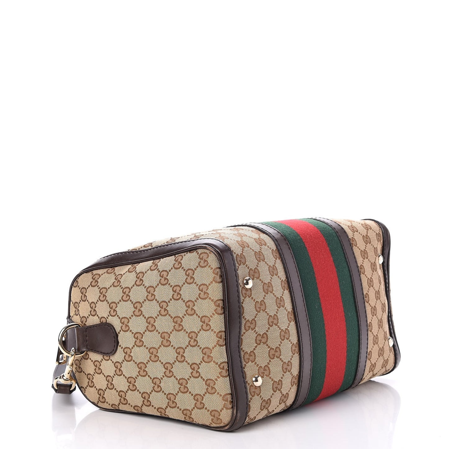 Monogram Vintage Web Medium Boston Dark Brown