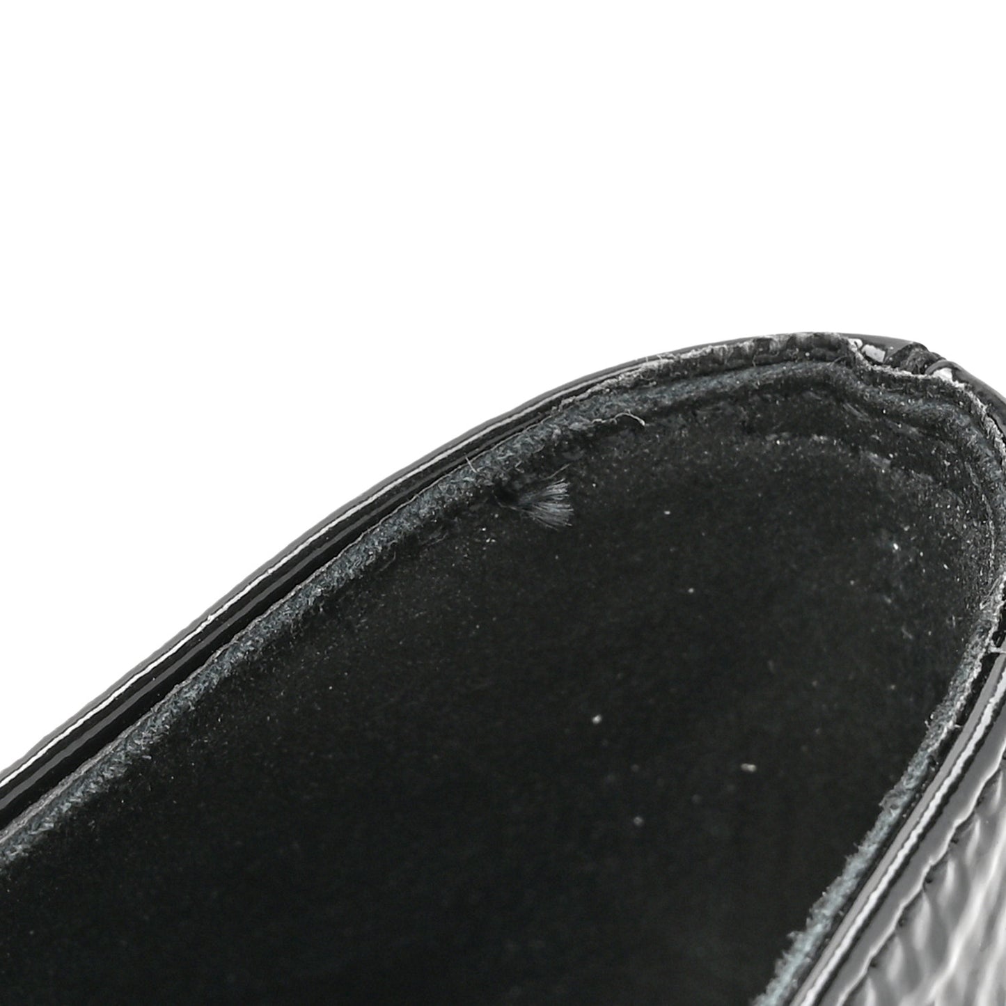 Patent Goatskin Cap Toe Mary Janes 38 Black