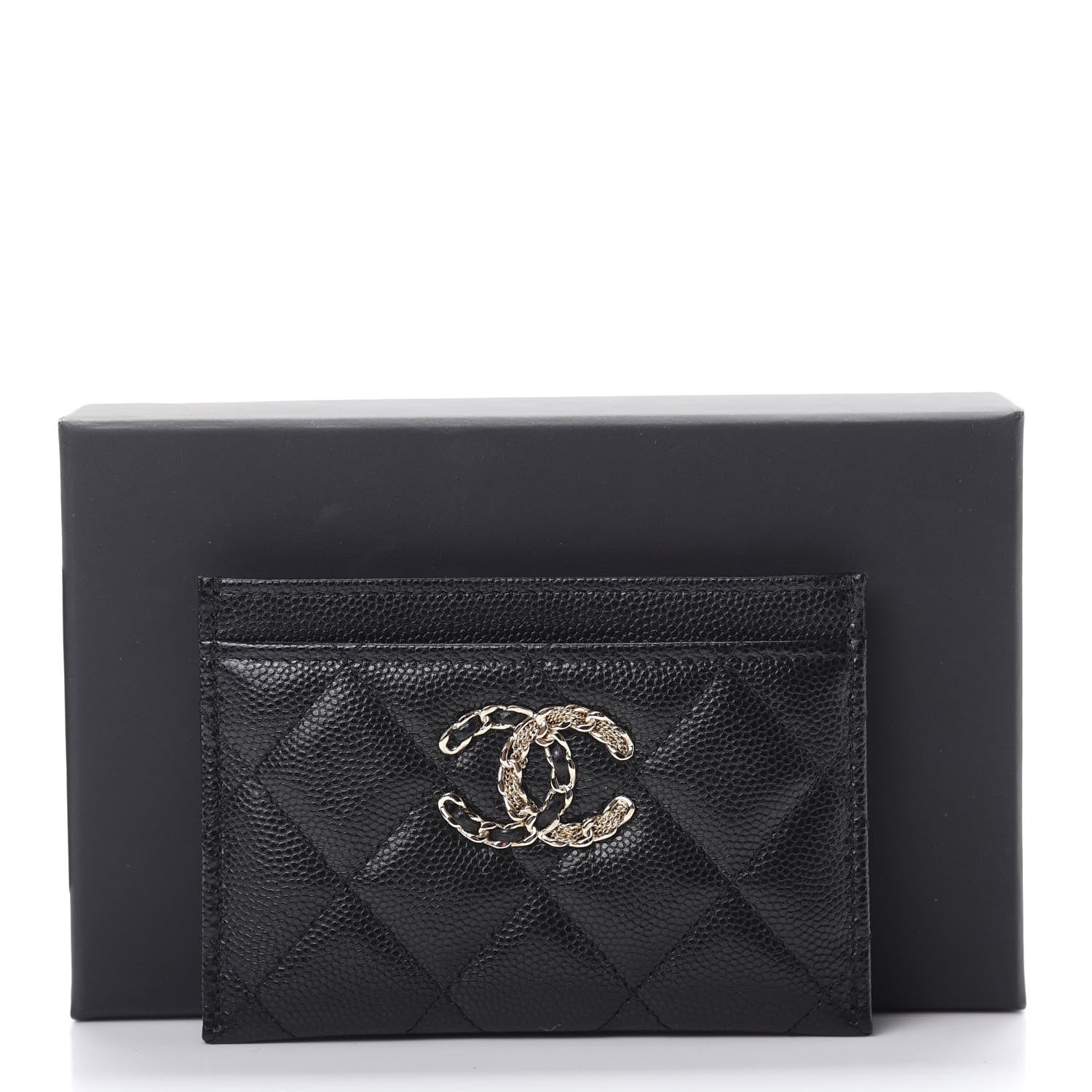 Chanel Caviar Quilted French New Wave Card Holder Black 9 of 9