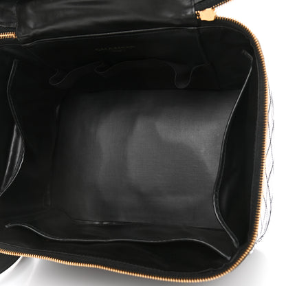 Chanel Patent Quilted CC Vanity Cosmetic Case Black 4 of 14