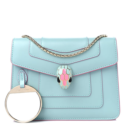 Bulgari Calfskin Serpenti Forever Crossbody Bag Light Blue 1 of 10