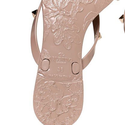 Valentino Garavani PVC Jelly Rockstud Bow Thong Sandals 36 Poudre 8 of 11