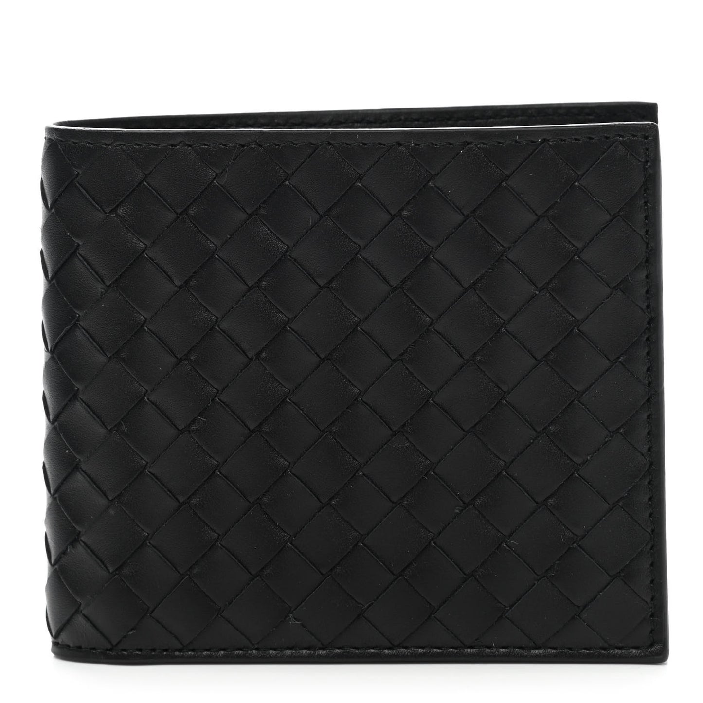 Nappa Intrecciato Bi-Fold Wallet Black