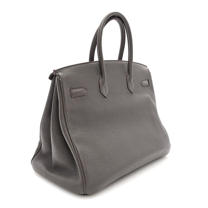 Hermes Togo BIRKIN 35 Etain 3 of 10
