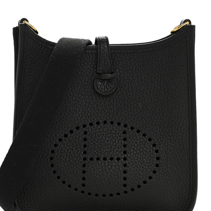 Hermes Taurillon Clemence Evelyne TPM Black 8 of 11