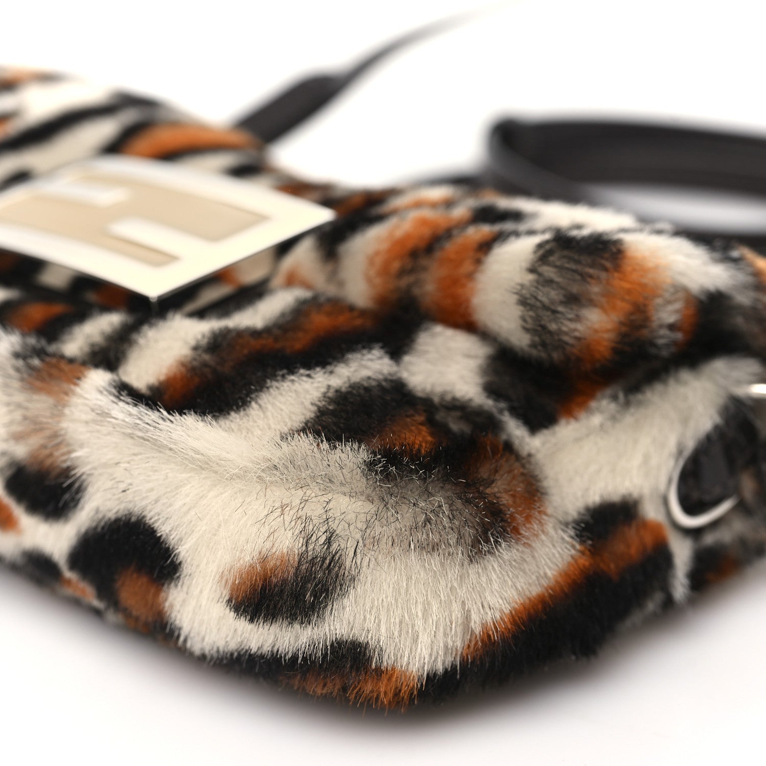 Fendi Calf Hair Leopard Print Phone Baguette Moro 10 of 11