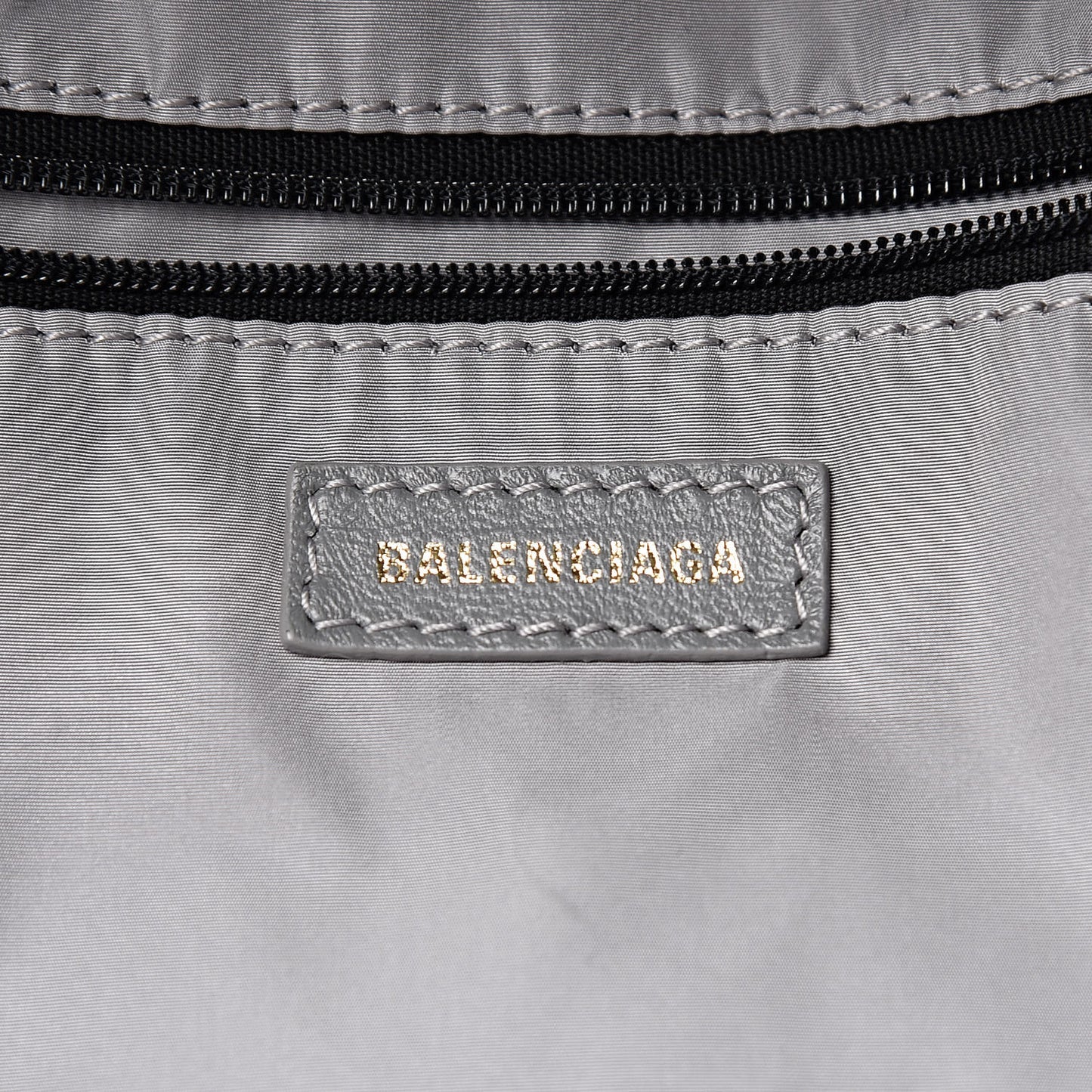 Sport Nylon Logo Embroidered Wheel Backpack Grey Black