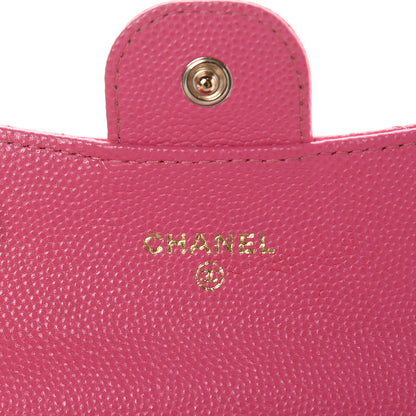 Chanel Caviar Quilted Flap Card Holder Pink 11 of 22