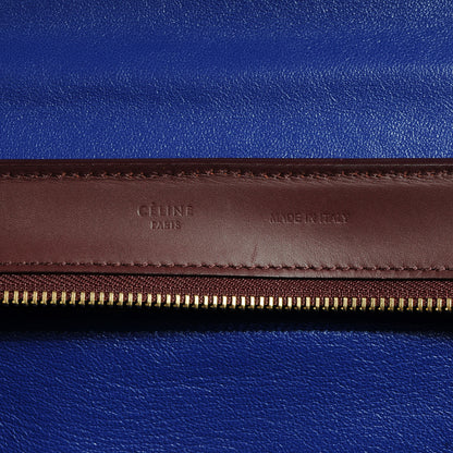 Celine Smooth Calfskin Suede Large Bi-Color Trapeze Burgundy 6 of 11