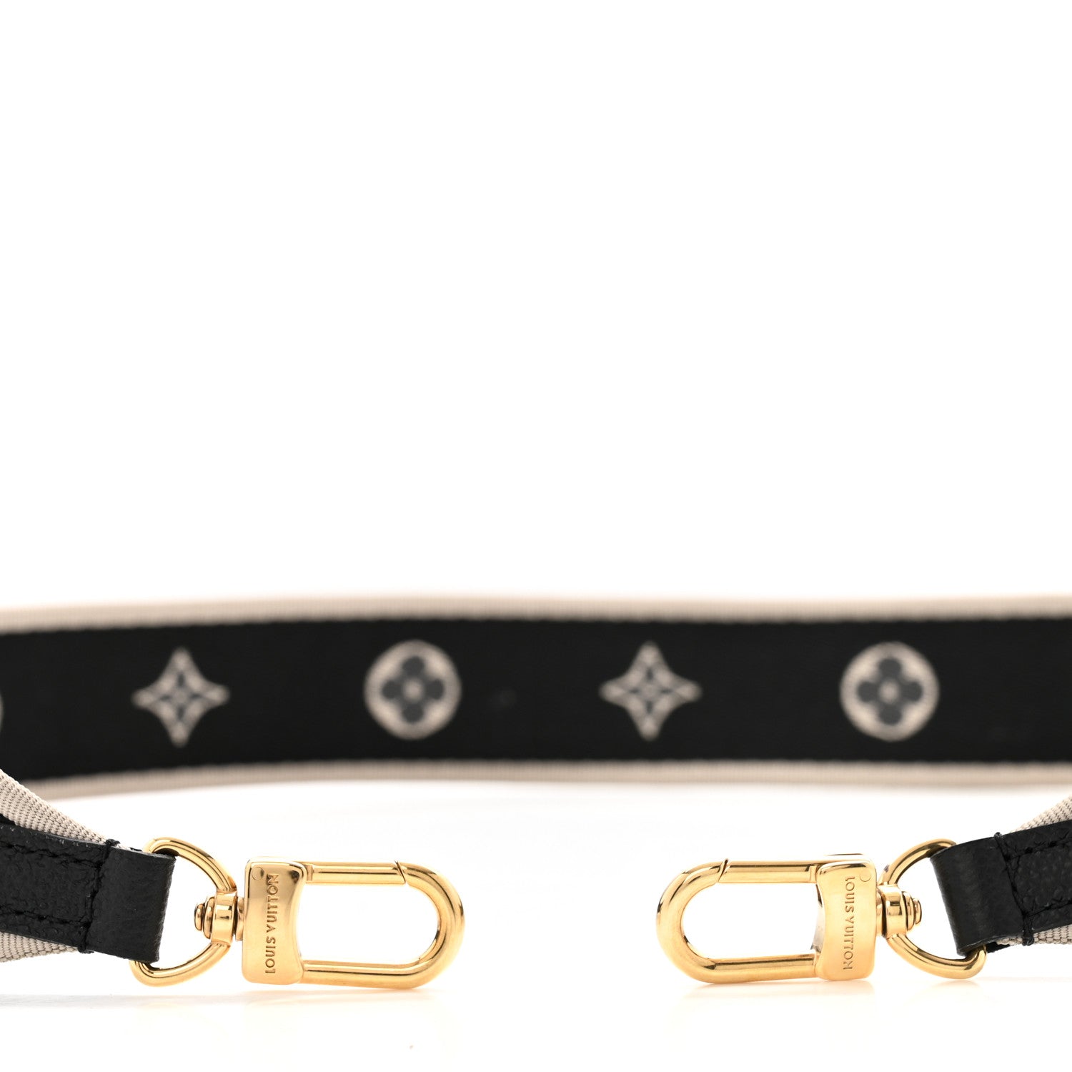 Louis Vuitton Jacquard Diane Shoulder Strap Black Ivory 4 of 4