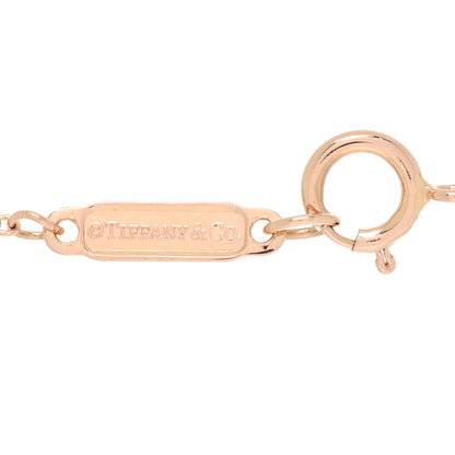 Tiffany 18K Rose Gold Diamond Small T Smile Pendant Necklace 4 of 5