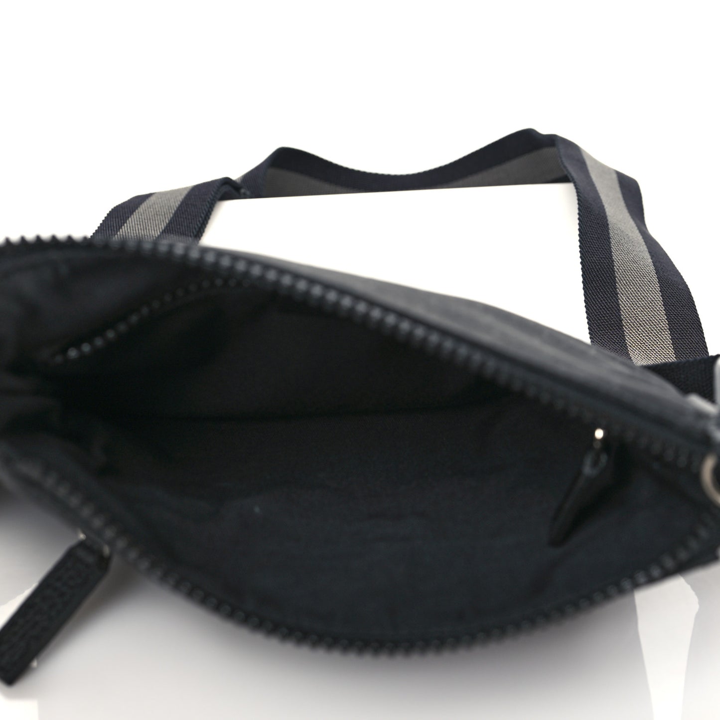 Nylon Monogram Mini Flat Messenger Bag Black