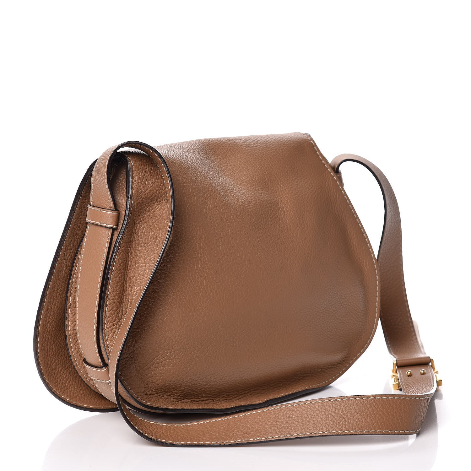Chloe Calfskin Medium Marcie Round Crossbody Bag Nut 3 of 8