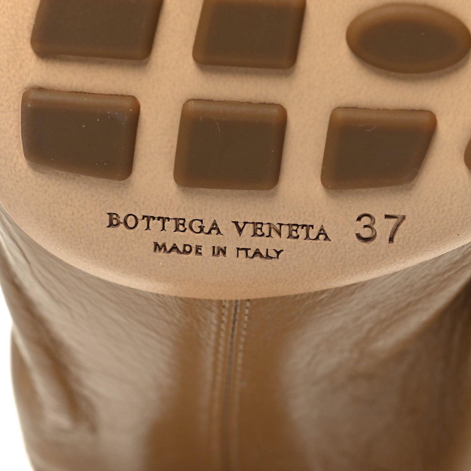 Bottega Veneta Crushed Nappa Almond Pumps 37 Cane Sugar 6 of 7