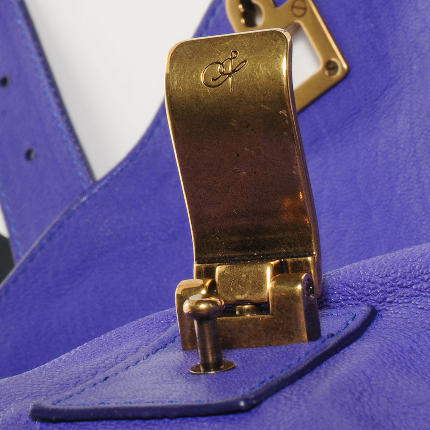 Lambskin PS1 Medium Satchel Purple Rain