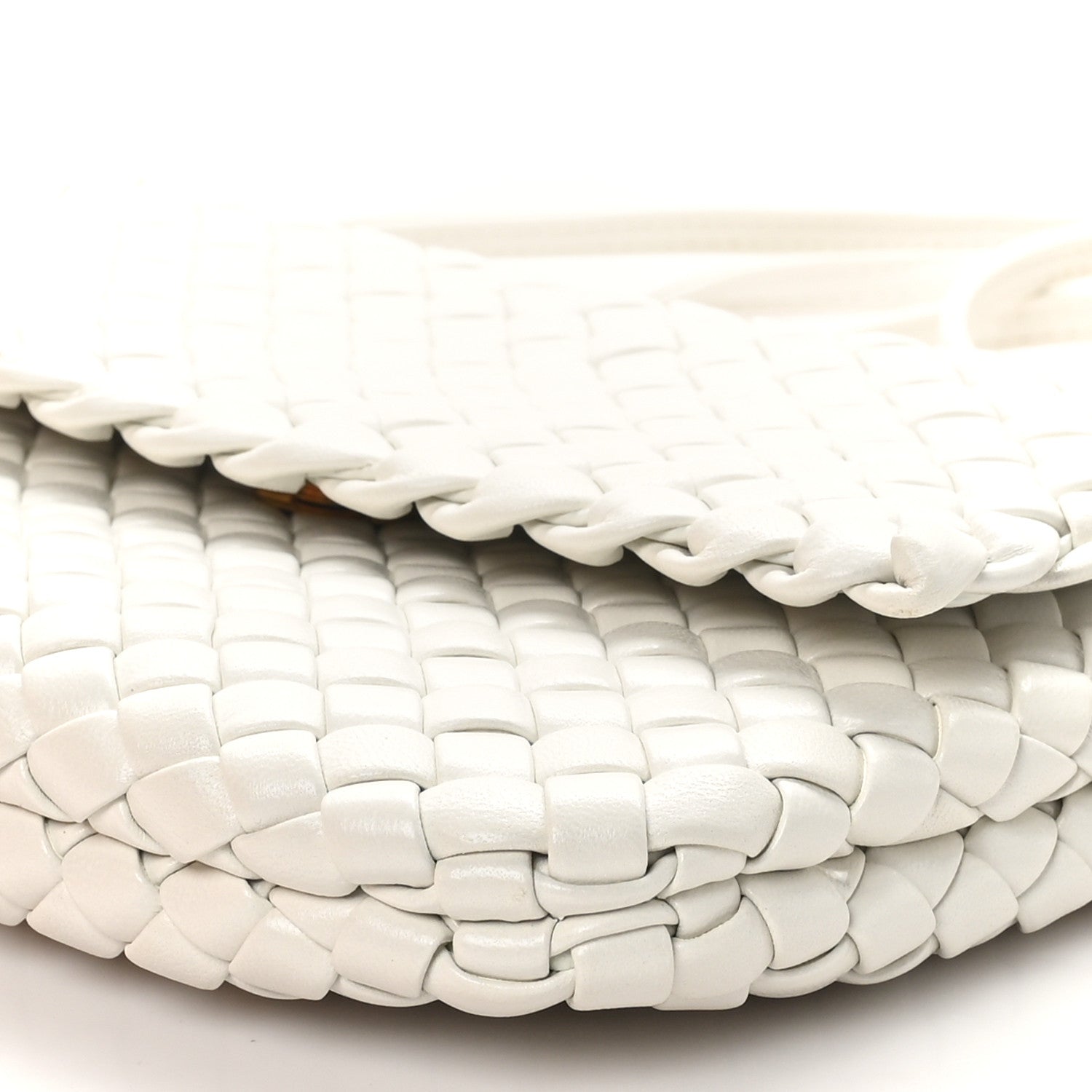 Bottega Veneta Nappa Intrecciato Cobble Messenger Bag White 9 of 10