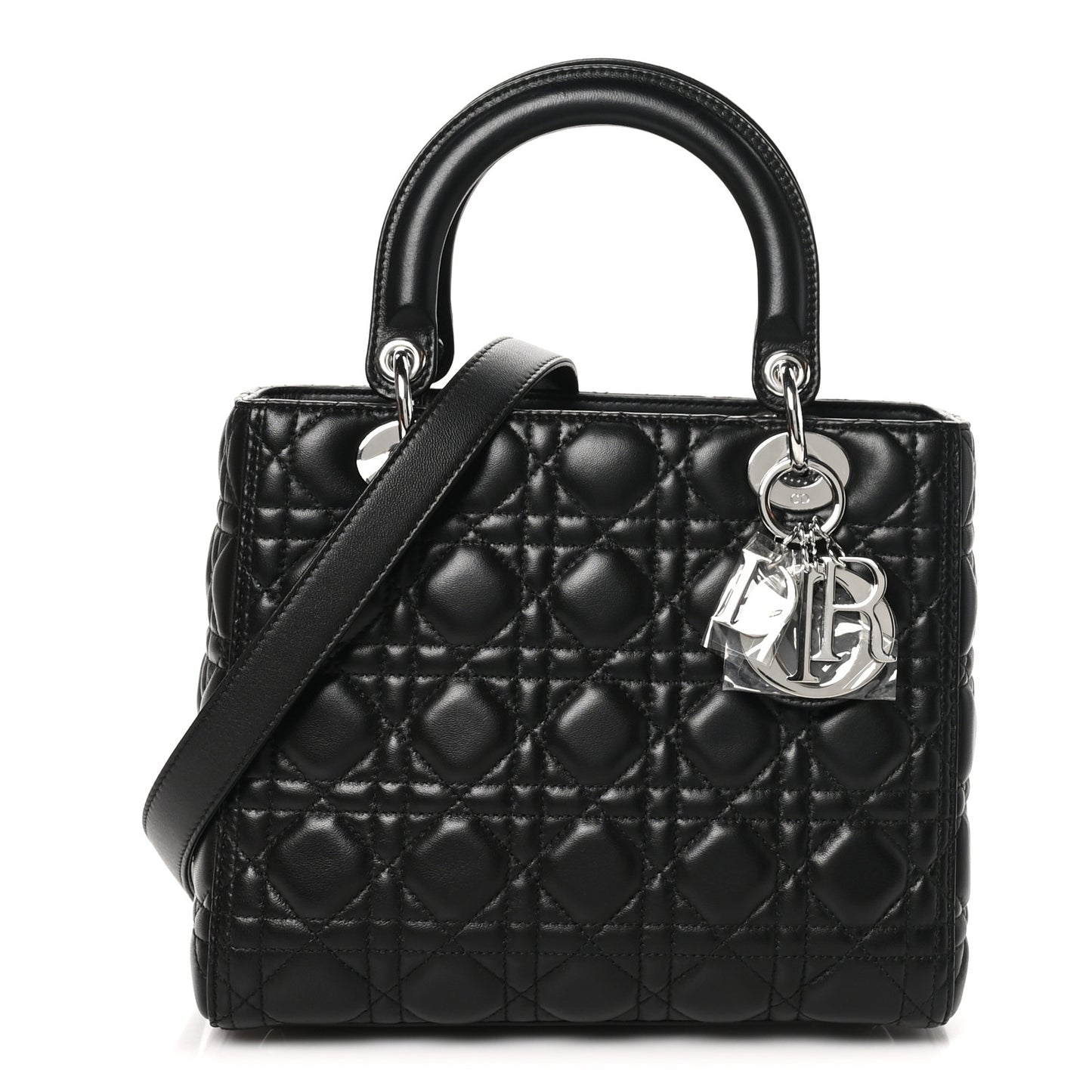 Lambskin Cannage Medium Lady Dior Black