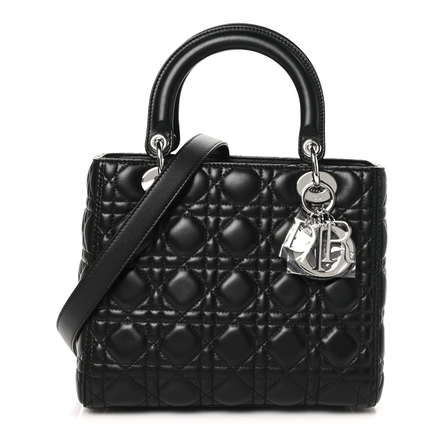 Christian Dior Lambskin Cannage Medium Lady Dior Black 1 of 10
