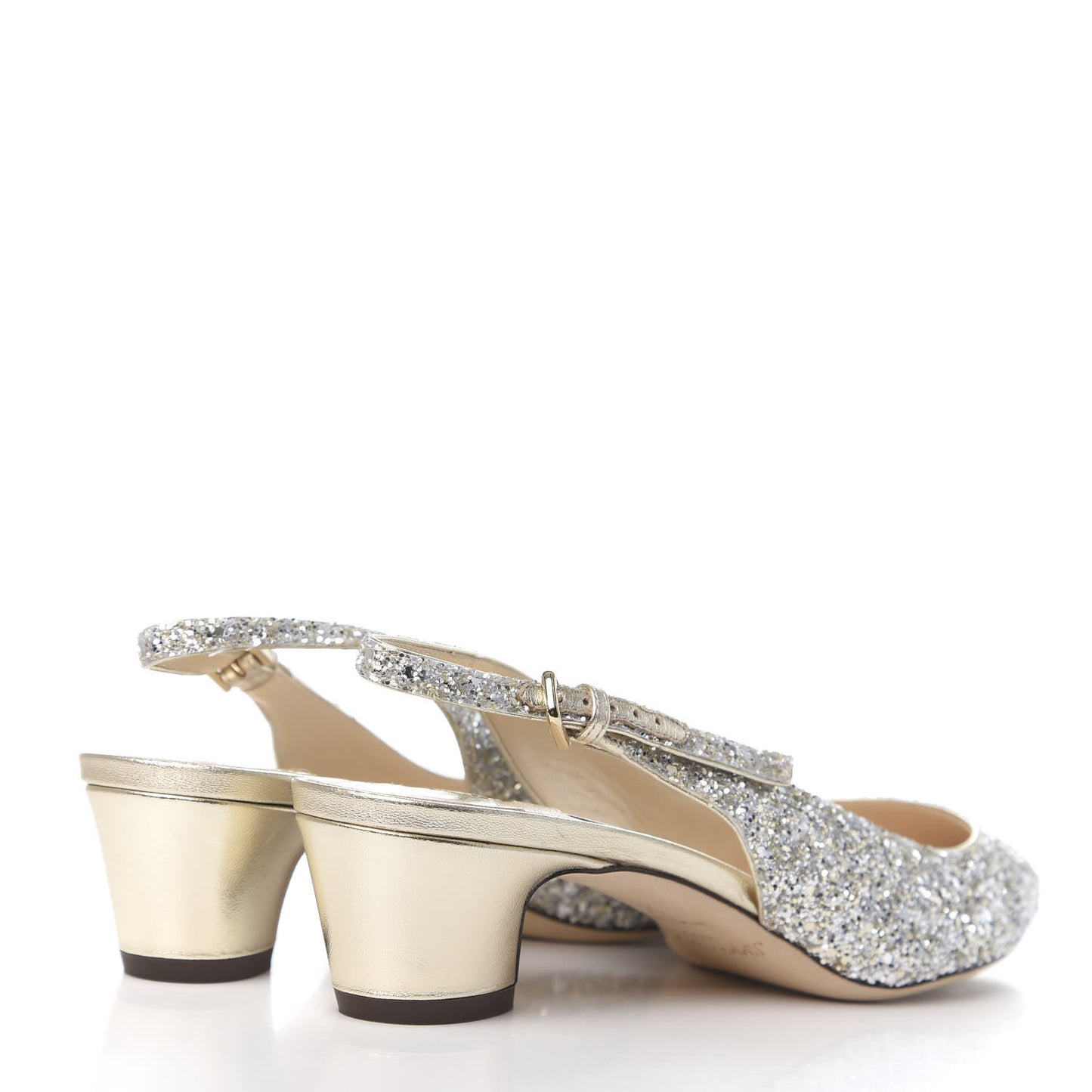 Glitter Gemma 40 Slingback Pump 36 Champagne