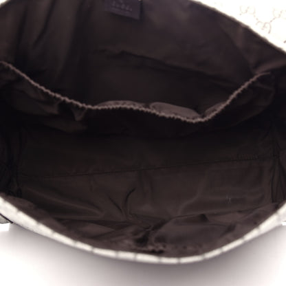 Gucci GG Supreme Monogram Selleria Calfskin Messenger Diaper Bag Beige Ebony Cocoa Dark Chocolate 5 of 10