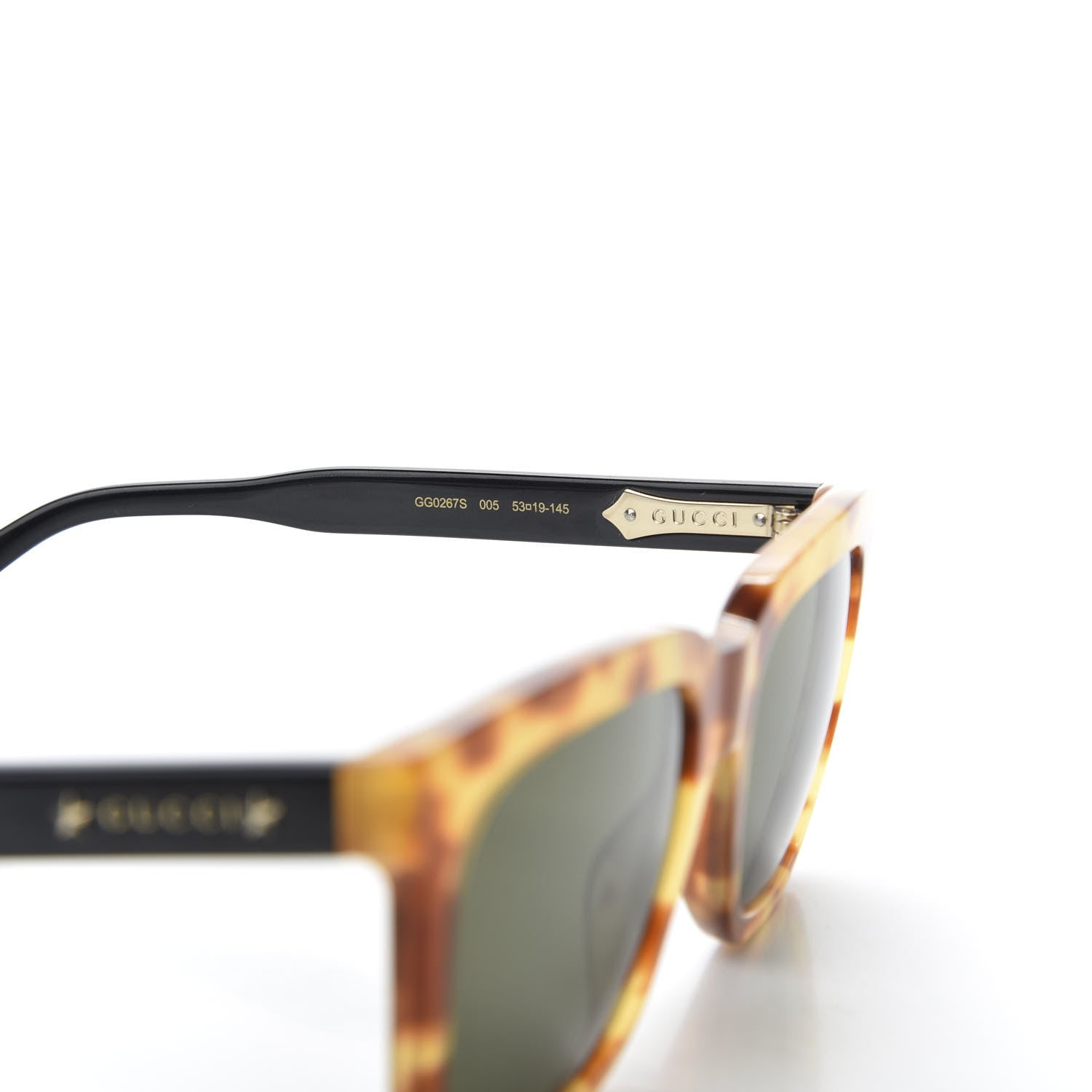 Gucci Acetate Square Frame Sunglasses GG0267S Havana 6 of 8