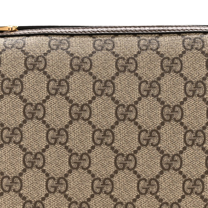 Gucci GG Supreme Monogram Textured Calfskin Web Super Mini Ophidia Shoulder Bag Beige Ebony New Acero 8 of 11