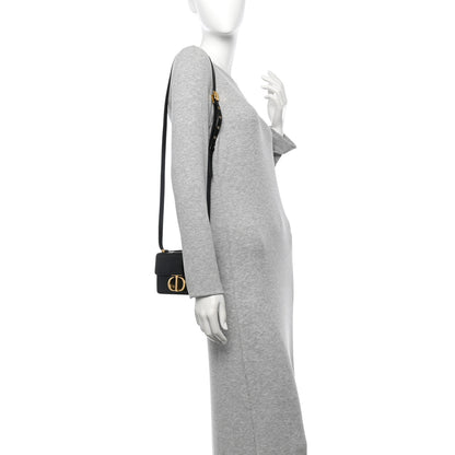 Christian Dior Smooth Calfskin Micro 30 Montaigne Flap Bag Black 2 of 13