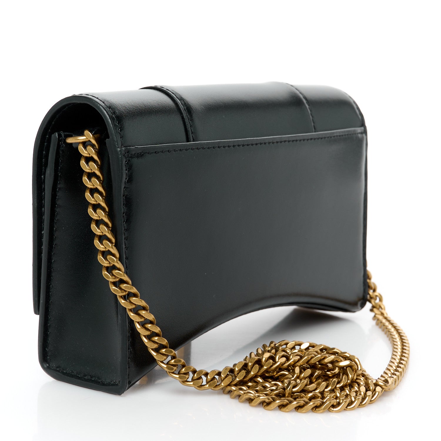 Balenciaga Shiny Box Calfskin Hourglass Chain Bag Black 3 of 10