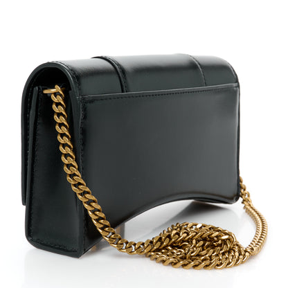 Balenciaga Shiny Box Calfskin Hourglass Chain Bag Black 3 of 10