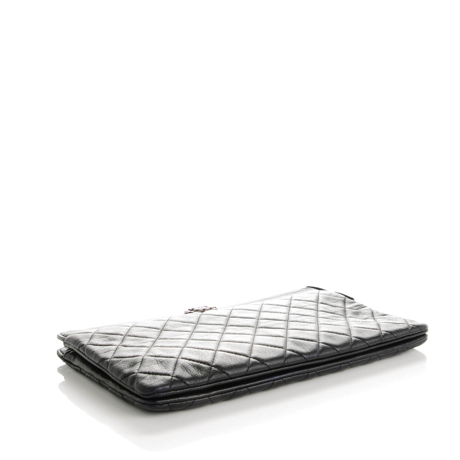Chanel Calfskin Quilted Small Zipped Boy Pouch Black 4 of 8