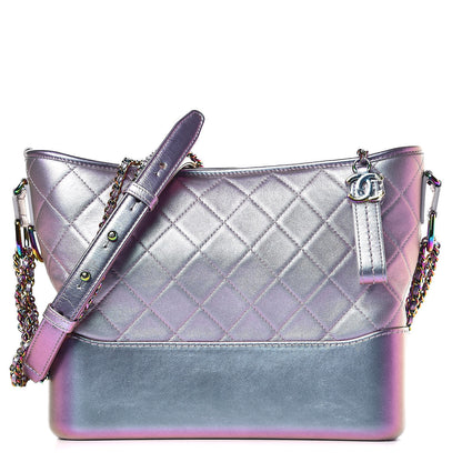 Chanel Iridescent Lambskin Calfskin Quilted Medium Gabrielle Hobo Light Purple 1 of 7
