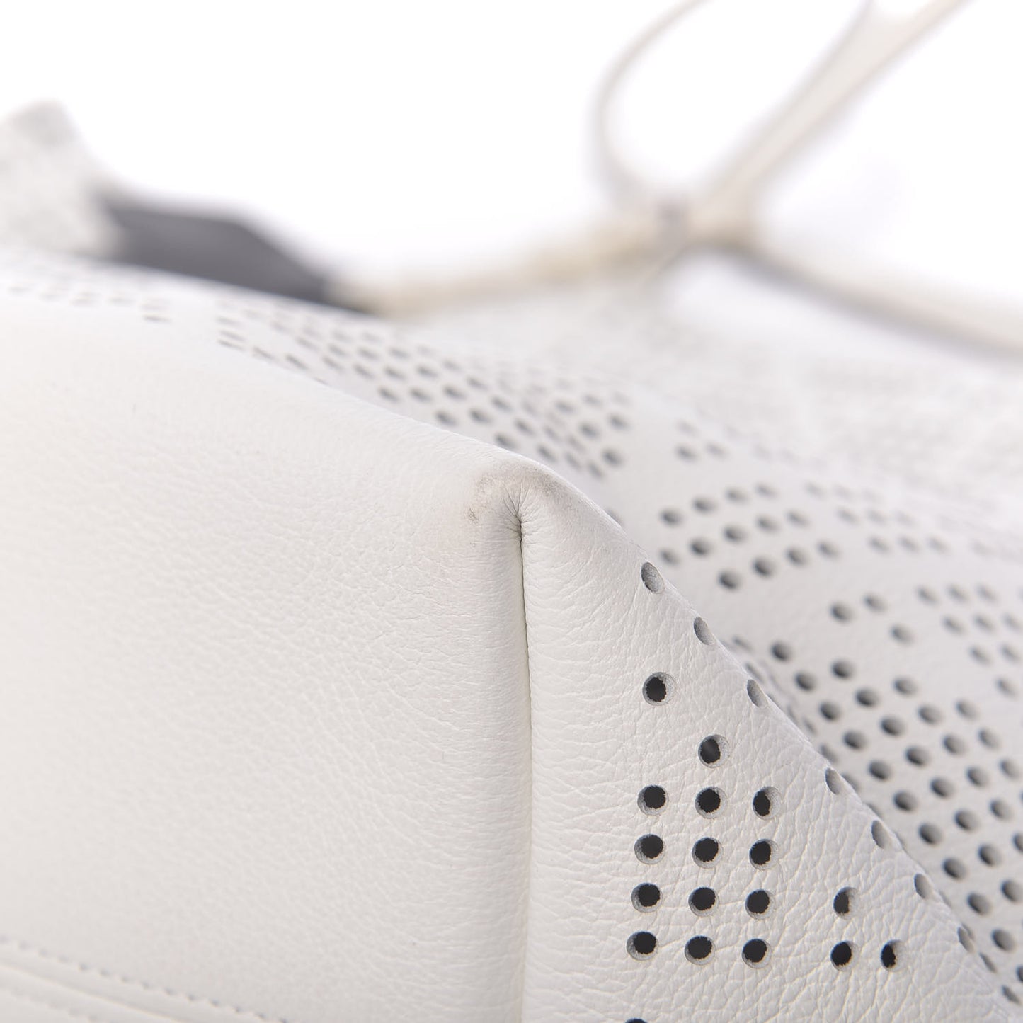 Calfskin Perforated Cannage Dioriva Tote White