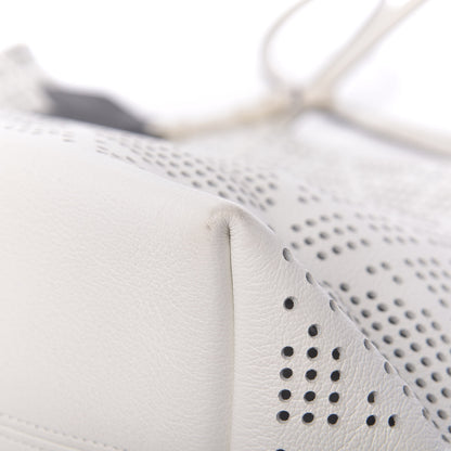 Christian Dior Calfskin Perforated Cannage Dioriva Tote White 11 of 13