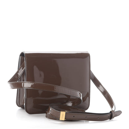 Fendi Vitello Vernice Mou Karligraphy Crossbody Bag Ebano 2 of 9
