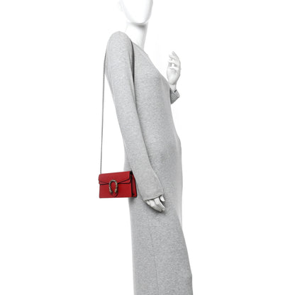 Gucci Calfskin Super Mini Dionysus Shoulder Bag Hibiscus Red 2 of 9