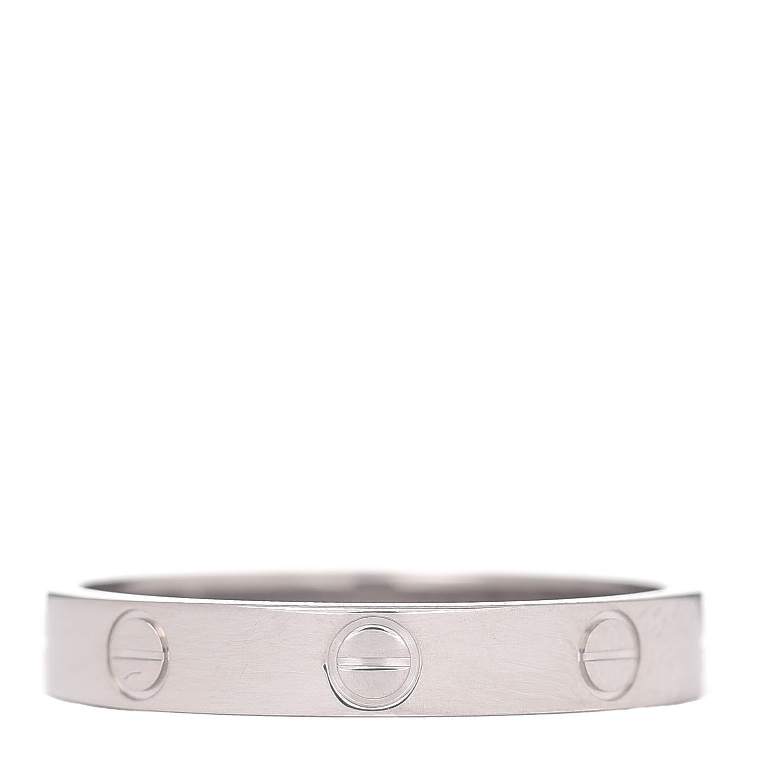 Cartier 18K White Gold 4mm LOVE Wedding Band Ring 60 9 1 of 4