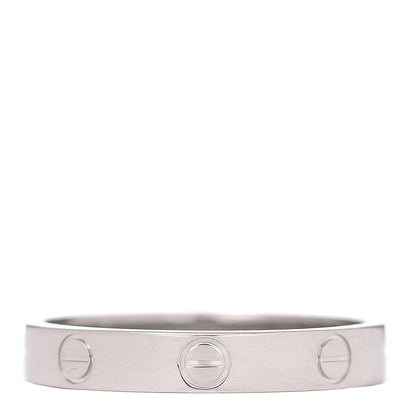 Cartier 18K White Gold 4mm LOVE Wedding Band Ring 60 9 1 of 4