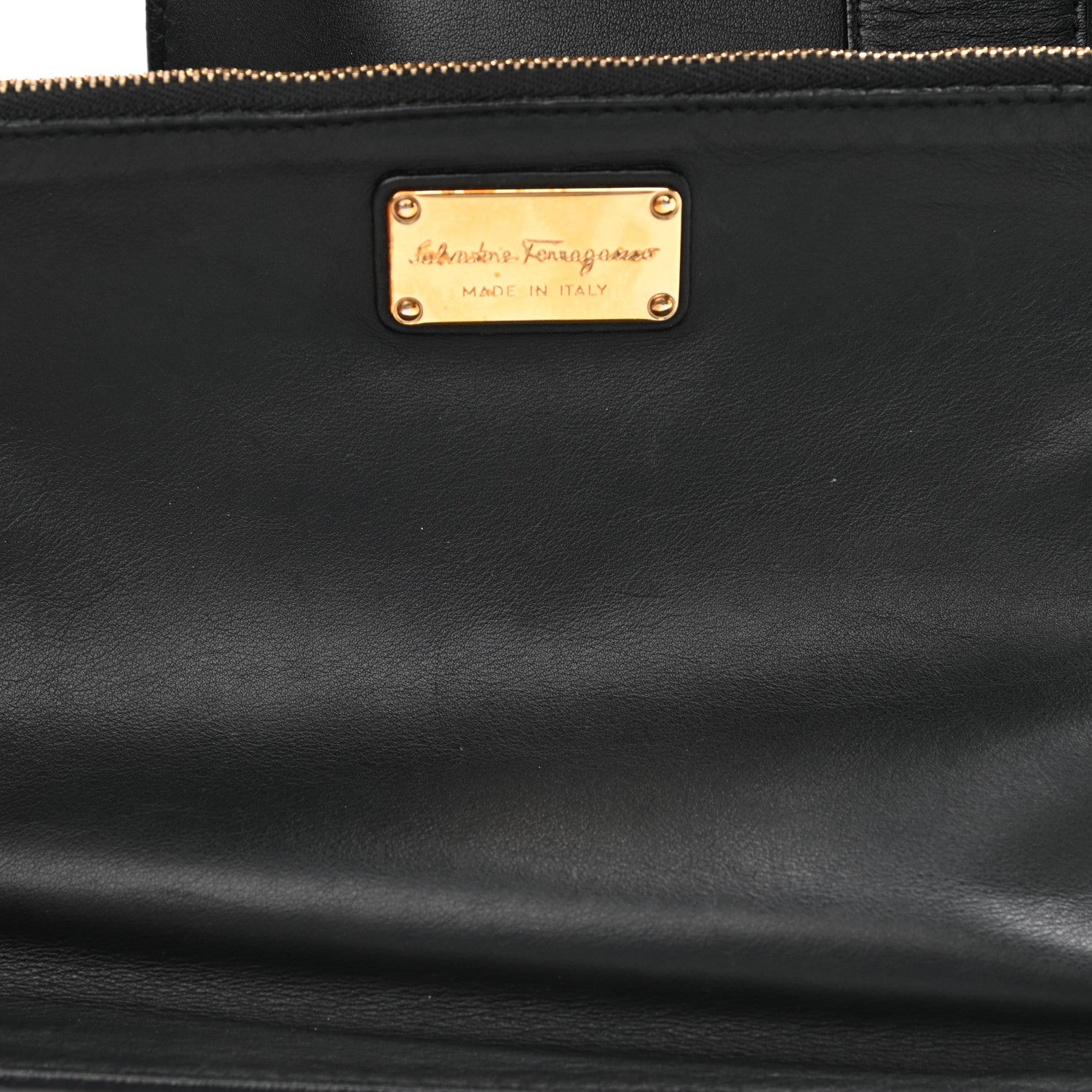Salvatore Ferragamo Calfskin Medium Sookie Satchel Black 9 of 14
