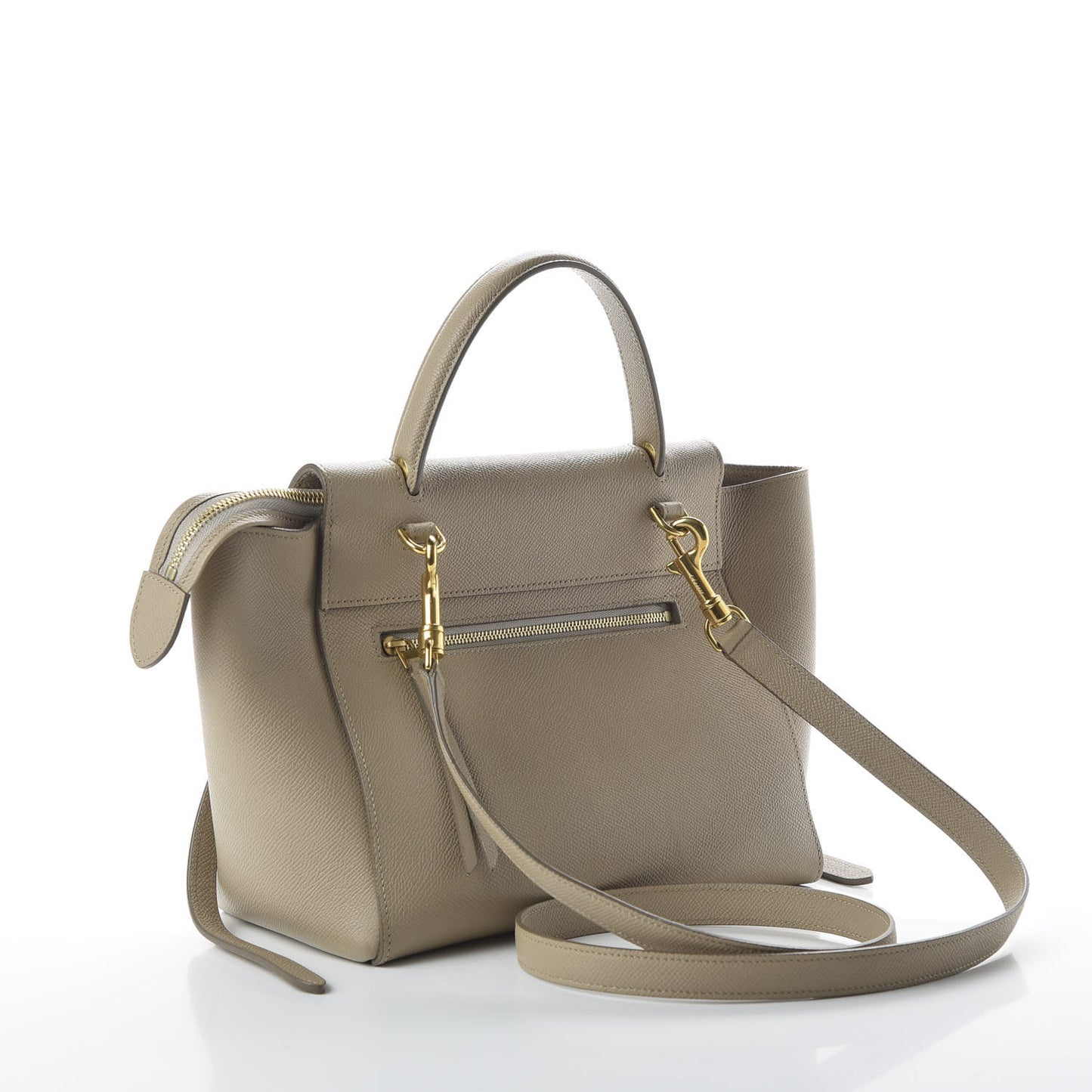 Grained Calfskin Micro Belt Bag Light Taupe
