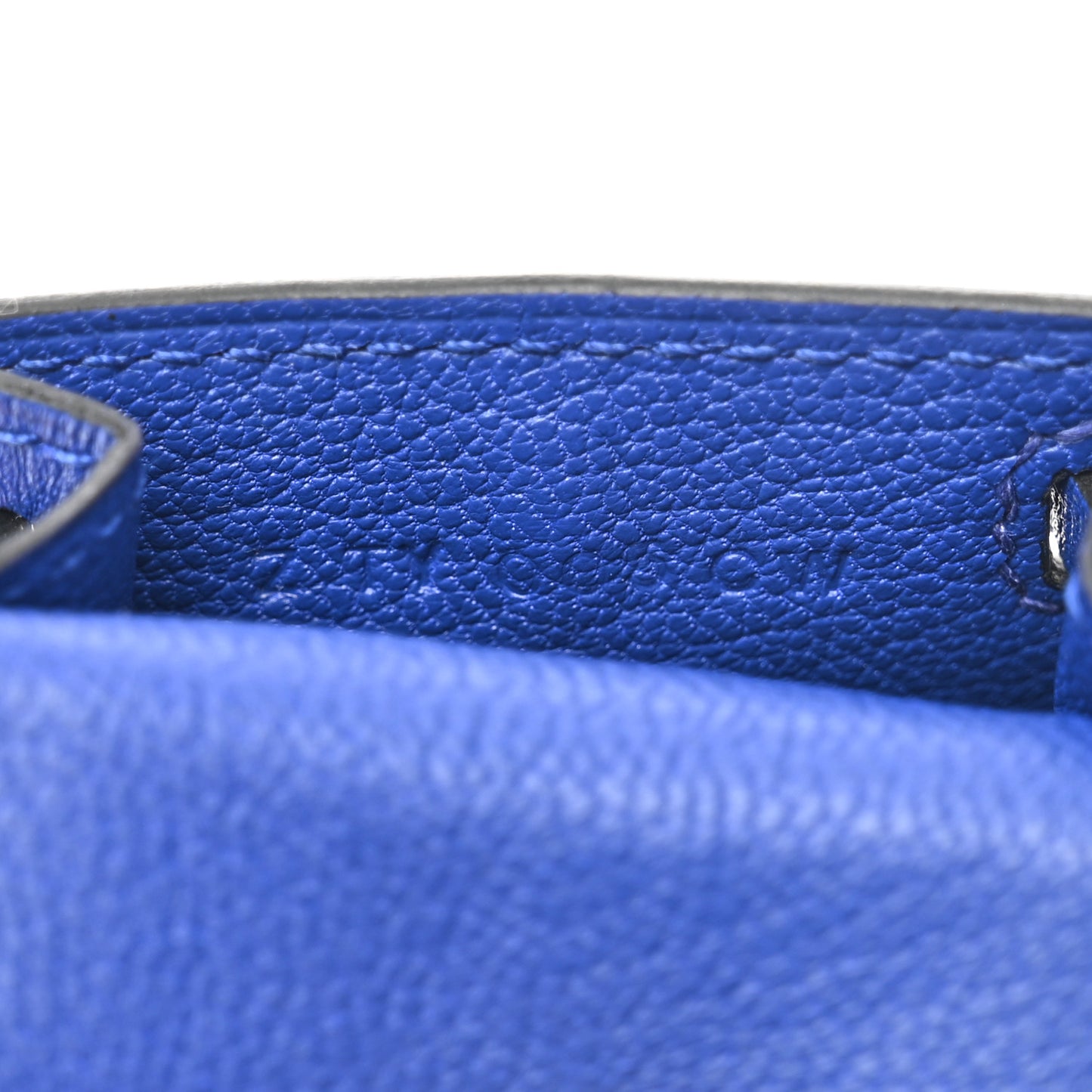 Tadelakt Mini Kelly Twilly Bag Charm Bleu Electrique