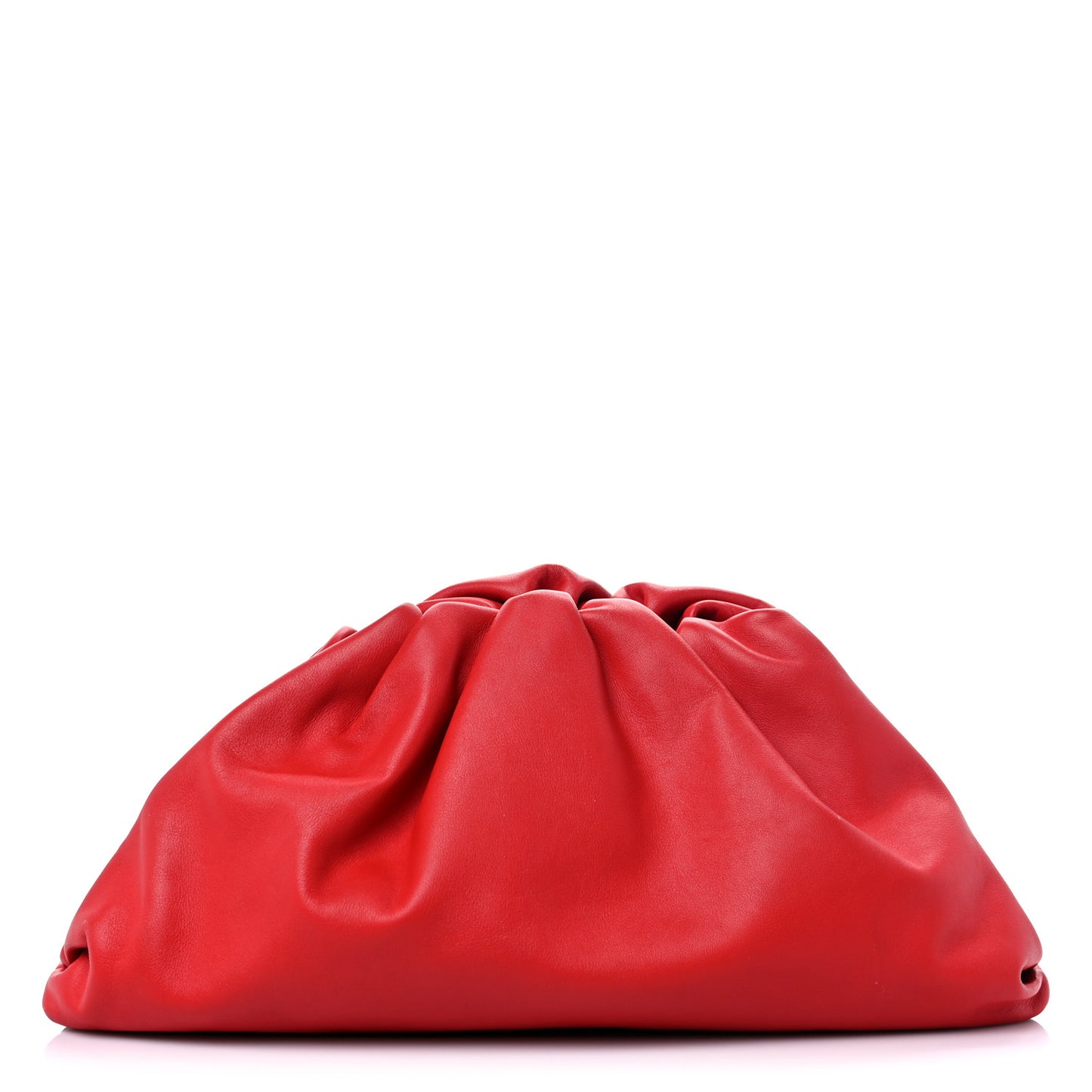 Smooth Butter Calf The Pouch Oversized Clutch Bright Red