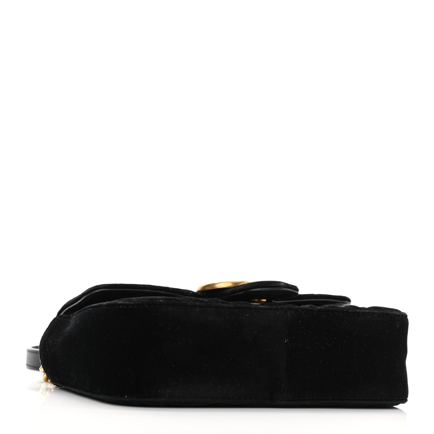 Velvet Matelasse Mini GG Marmont Shoulder Bag Black