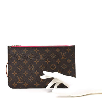 Louis Vuitton Monogram Neverfull MM GM Pochette Fuchsia 2 of 6