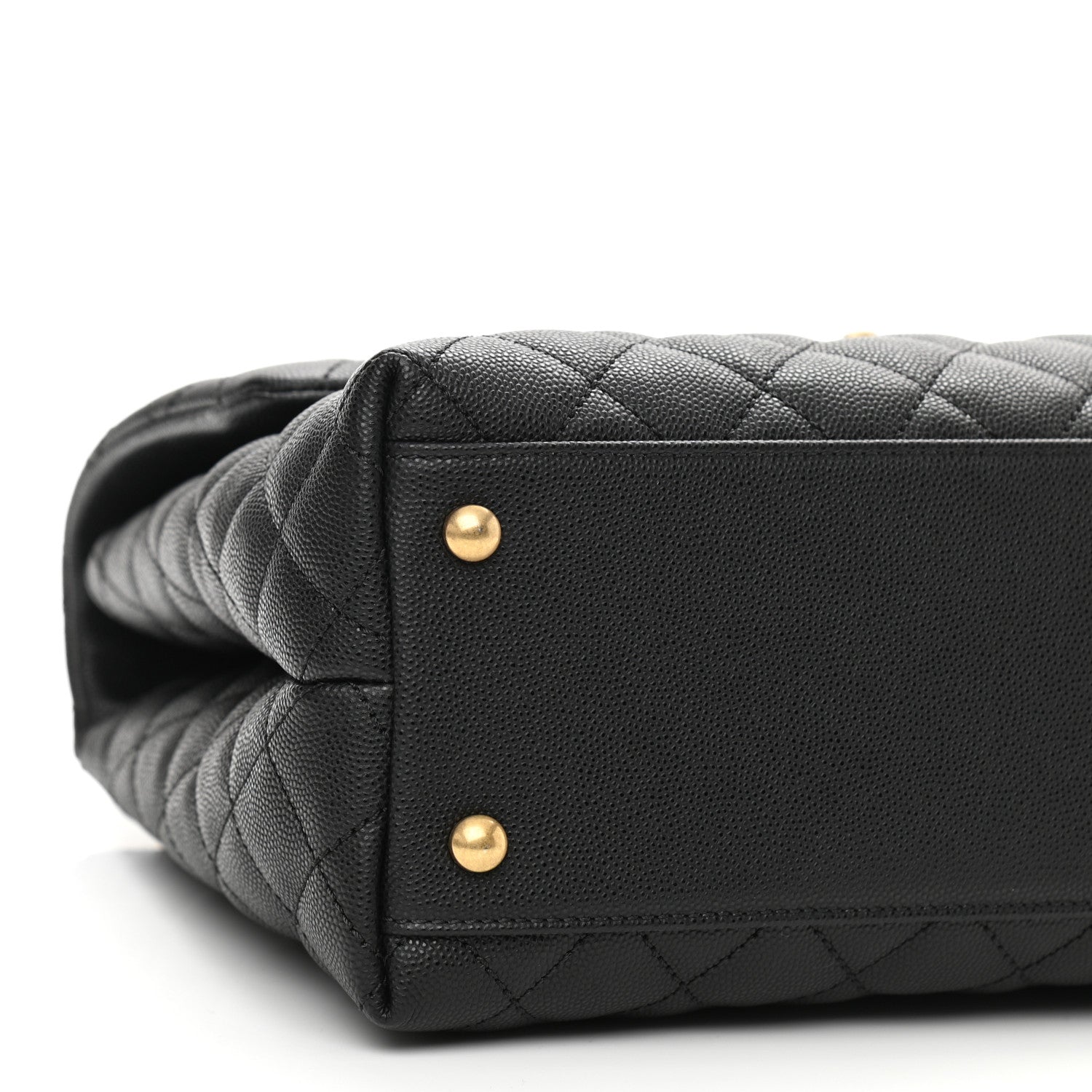 Chanel Caviar Lizard Quilted Medium Coco Handle Flap Black 9 of 10