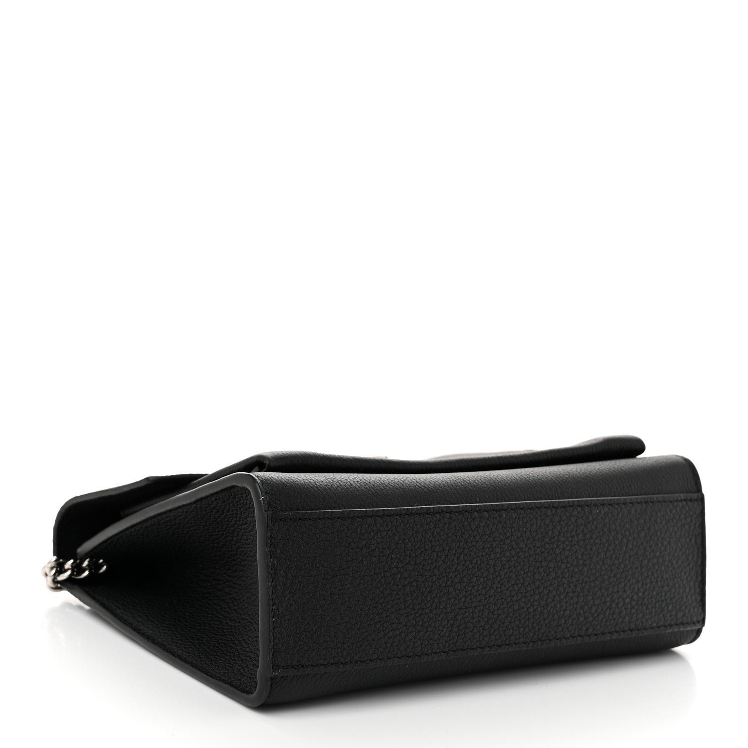 Louis Vuitton Soft Calfskin Mylockme Chain Bag BB Black 4 of 9