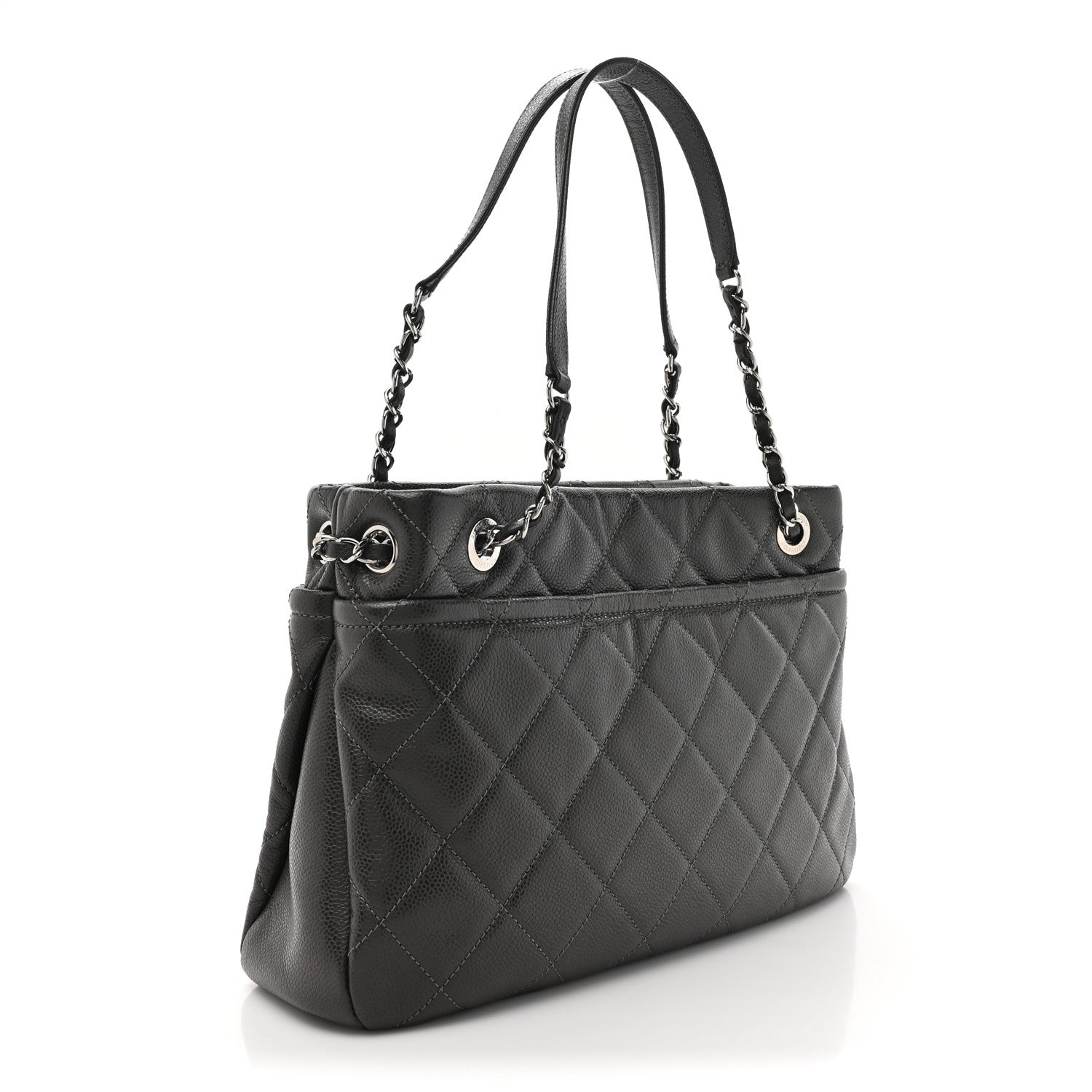 Chanel Caviar Timeless CC Soft Tote Dark Grey 3 of 11