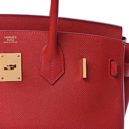 Hermes Epsom Birkin 30 Rouge Casaque 32 of 38